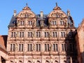 Heidelberg Castle Ã¢â¬â palace in renaissance style - Ottheinrich building faÃÂ§ade with portrait gallery Ã¢â¬â Germany Royalty Free Stock Photo